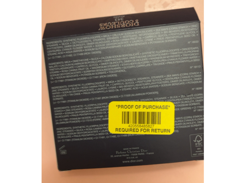 Dior Show 5 Couleurs Longwear Creamy Powder Palette, 343 Khaki, 0.24 oz /7 g