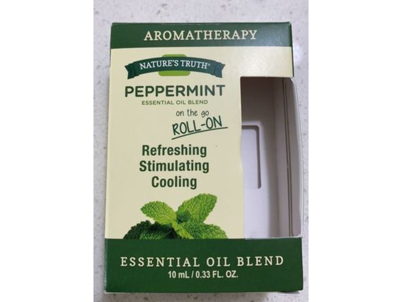 Nature's Truth Essential Oil Roll-On Blend, Peppermint, 0.33 fl oz/10 mL
