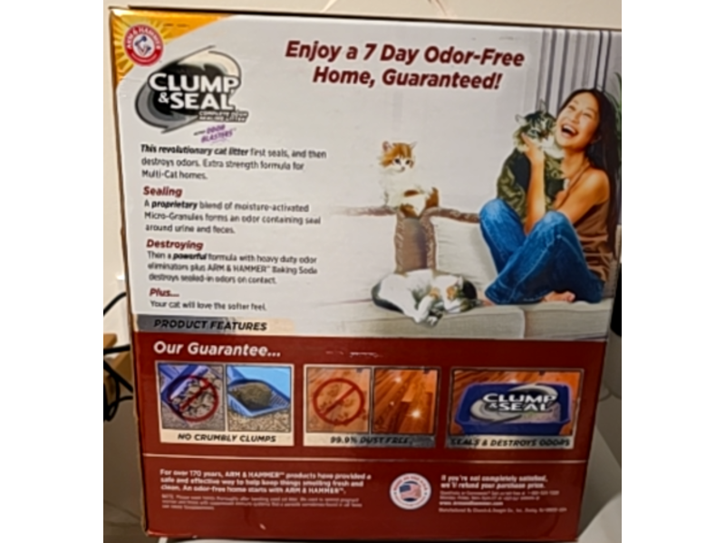 Arm & Hammer Multi-Cat Clump & Seal Odor Sealing Litter, 6.35 kg