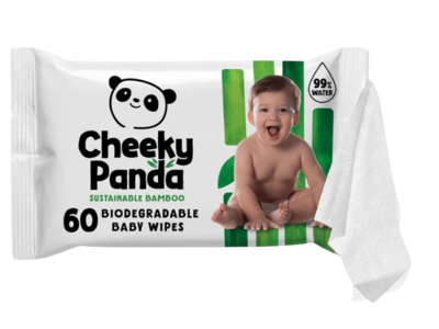 The Cheeky Panda Baby Wipes, 60 Count, Pack Of 12