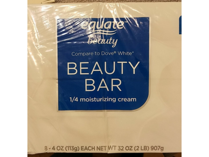 Equate Beauty Beauty Bar, 1/4 Moisturizing Cream, 32 oz/907 g, 8 Count