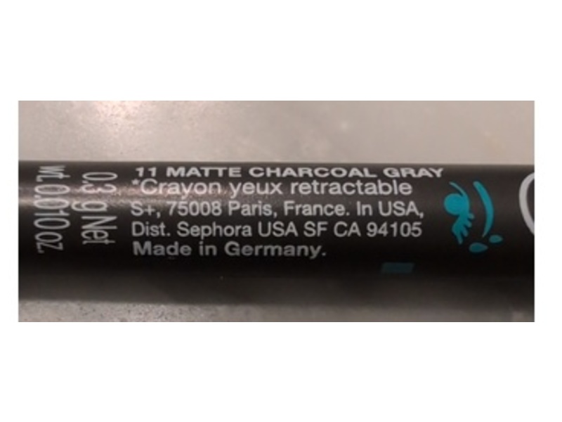 Sephora Waterproof Retractable Eyeliner, 11 Matte Charcoal Gray, 0.10 oz/0.3 g