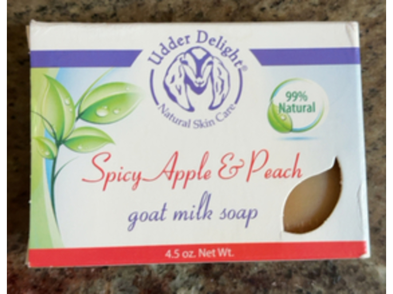 Udder Delight Goat Milk Soap, Spicy Apple & Peach, 4.5 oz