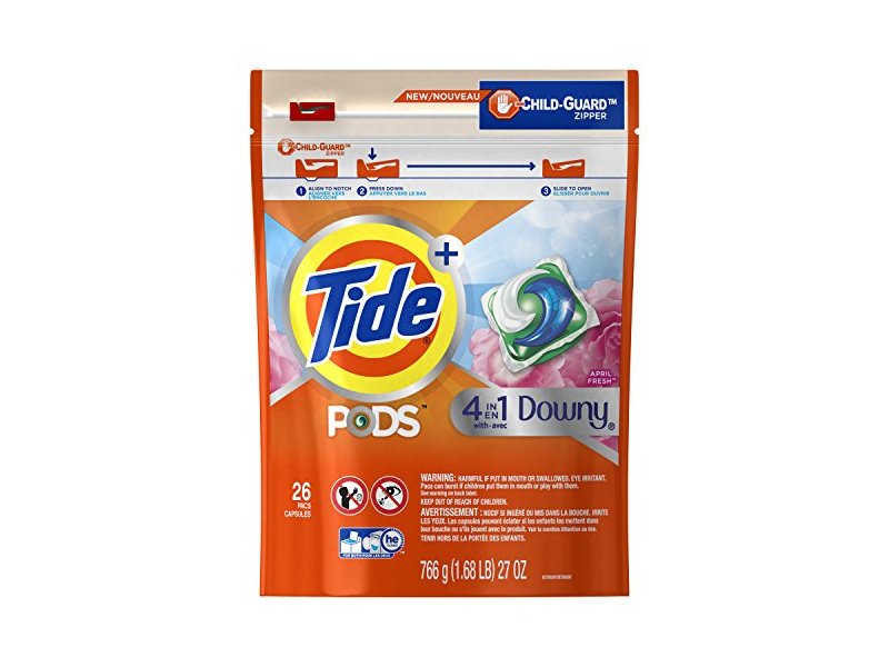Tide Pods+ 4in1 Downy Laundry Detergent Pacs, April Fresh, 26 ct