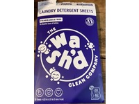 The Wash'd Clean Company Laundry Detergent Sheets, Fragrance Free, 20 Sheets - thumbnail 2