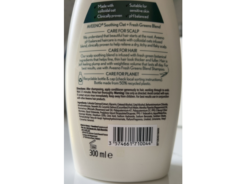 Aveeno's Conditioner, Fresh Greens Blend, 10.01 fl oz/300 mL