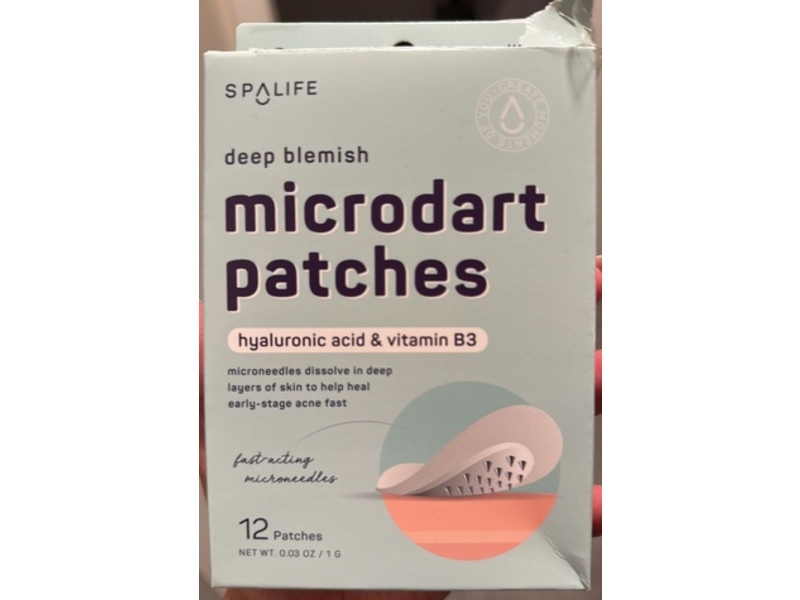 Spalife Deep Blemish Microdart Patches, Hyaluronic Acid & Vitamin B3, 0.03 oz/1 g, 12 Count