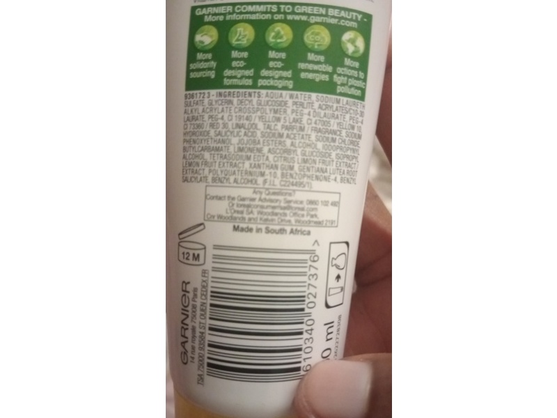 Garnier Skin Active Face Scrub, Vitamin C+ Lemon, 50 mL