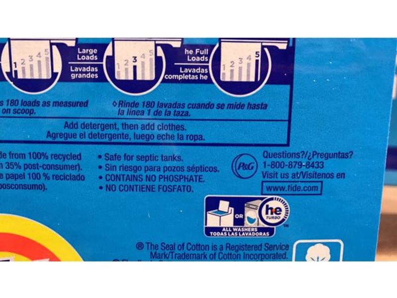 Tide Powder Laundry Detergent, Original, 180 Loads, 254 oz/15.8 lb