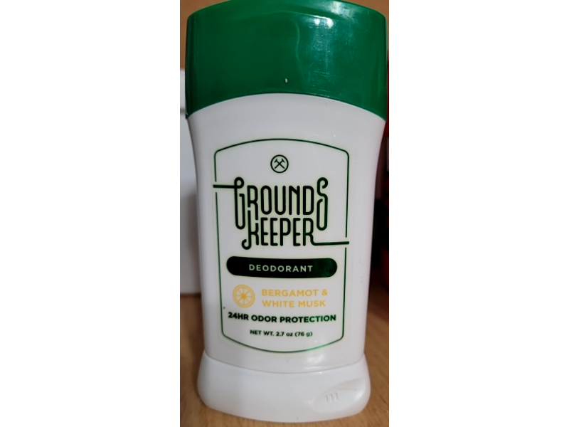 Grounds Keeper Deodorant, Bergamot & White Musk, 2.7 oz/76 g