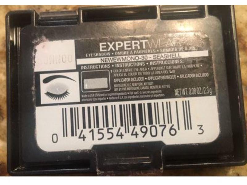 Maybelline New York Expert Wear Eyeshadow, Seashell, 0.08 Ounce