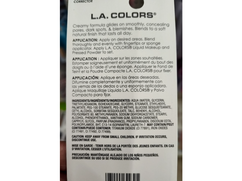 L.A. Colors Blendable Concealer, C62230 Nude, 0.21 oz/6 g