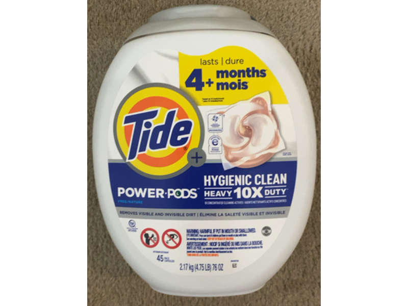 Tide Plus Hygienic Clean 10X Heavy Duty Power Pods, 76 oz/2.17 kg