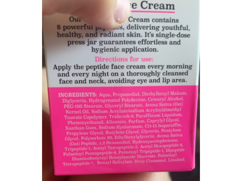 Dizzy Panda Peptide Face Cream, 1.69 fl oz/50mL Ingredients and