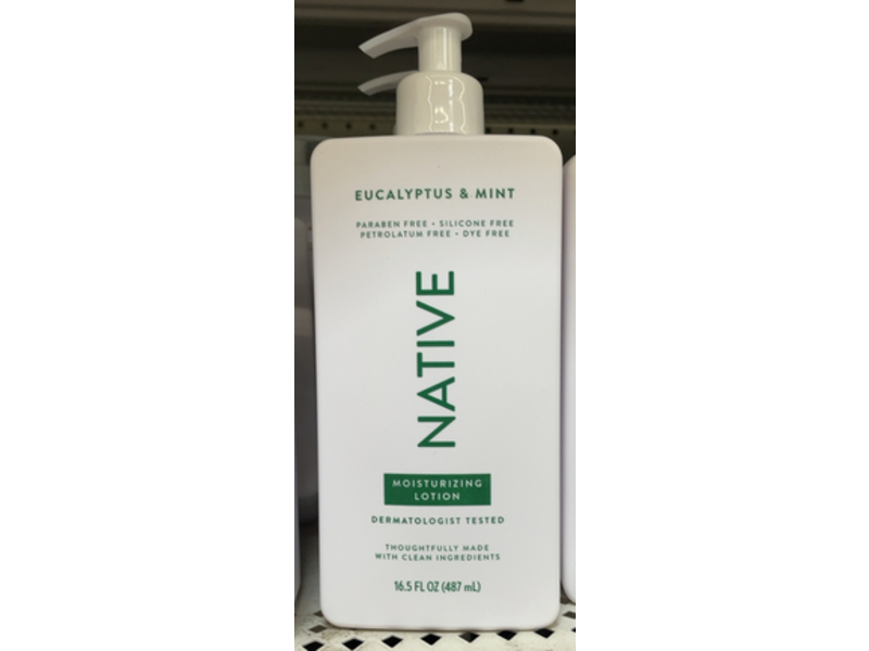 Native Moisturizing Lotion, Eucalyptus & Mint, 16.5 fl oz/487 mL
