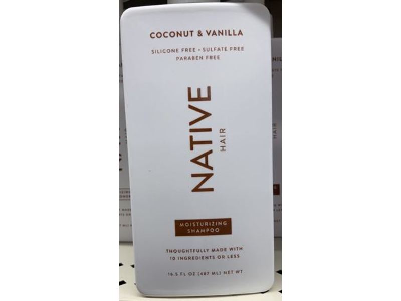 Native Hair Moisturizing Shampoo, Coconut & Vanilla, 16.5 fl oz/487 mL