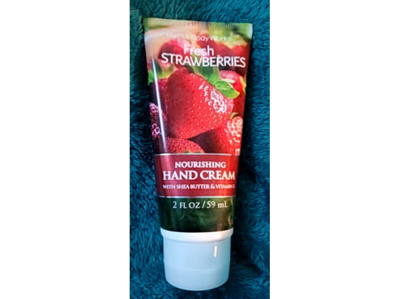 Bath & Body Works Nourishing Hand Cream, Fresh Strawberries, 2 fl oz/59 mL
