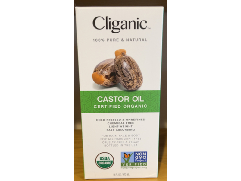Cliganic Castor Oil, 16 fl oz/473 mL