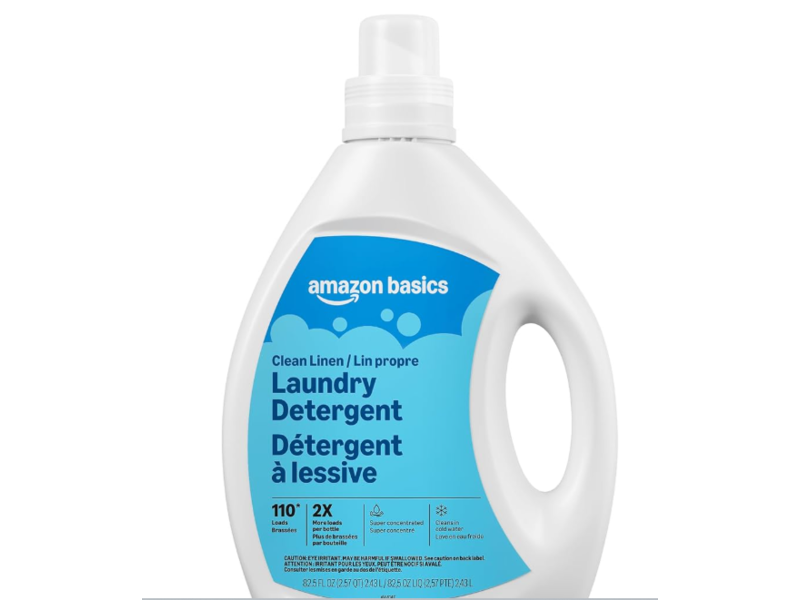 Amazon Basics Liquid Laundry Detergent, Clean Linen, 110 Loads, 82.5 fl oz/2.43 L