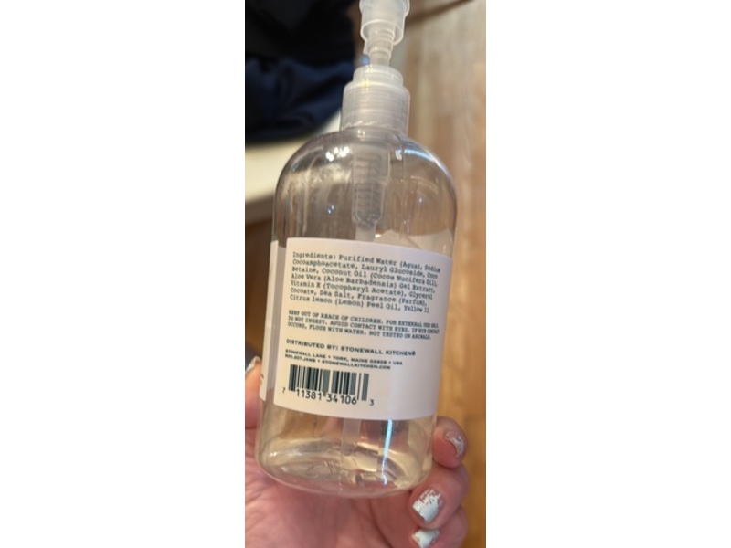 Stonewall Kitchen Hand Soap, Citrus Verbena, 16.9 fl oz/500 mL