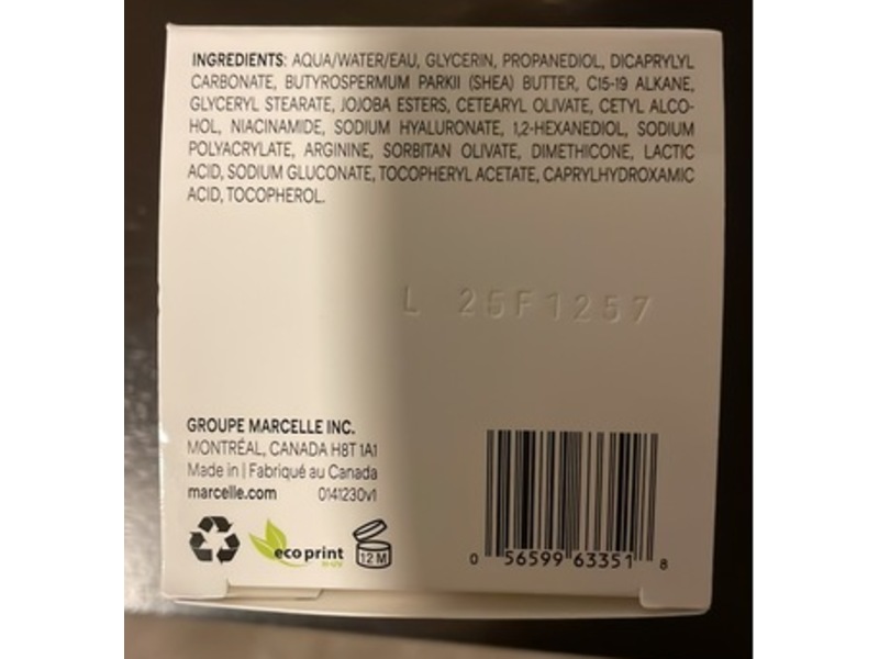 Marcelle Moisture Cream with Hyaluronic Acid, 1,7 fl oz/50 mL