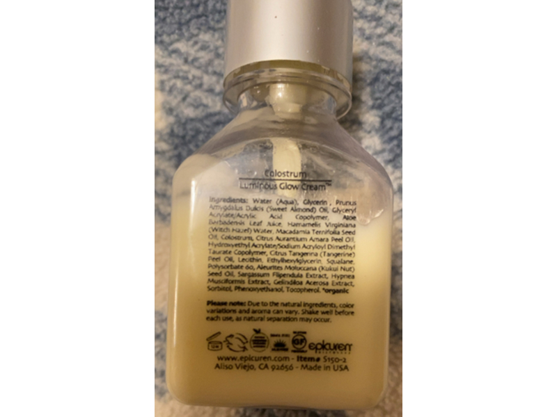 Epicuren Discovery Colostrum Luminous Glow Cream, 2 fl oz/60 mL