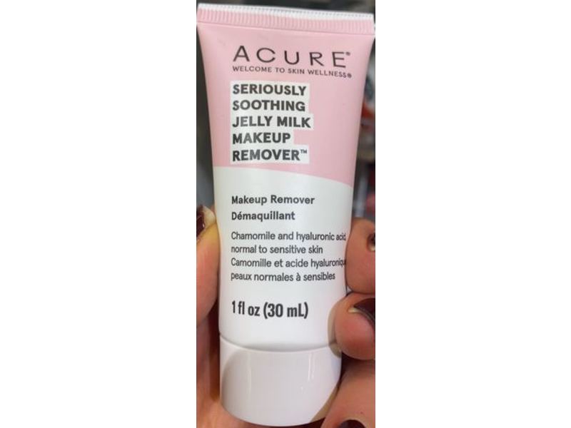 Acure Seriously Soothing Jelly Milk Makeup Remover, 1 fl oz/30 mL