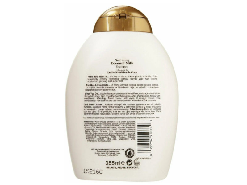 Organix Nourishing Coconut Milk Shampoo, 13 fl oz (385 mL)(Pack of 4)