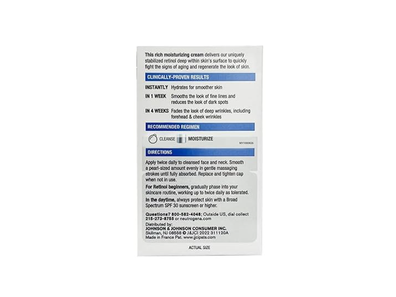 Neutrogena Rapid Wrinkle Repair Retinol Regenerating Face Cream, 1.7 oz/48 g