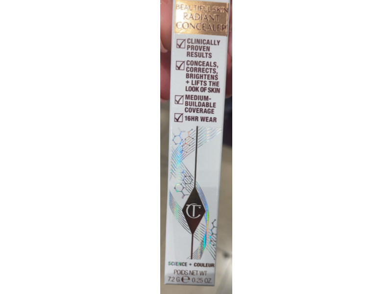 Charlotte Tilbury Beautiful Skin Radiant Concealer, 3 Fair Pale, 0.25 oz/7.2 g