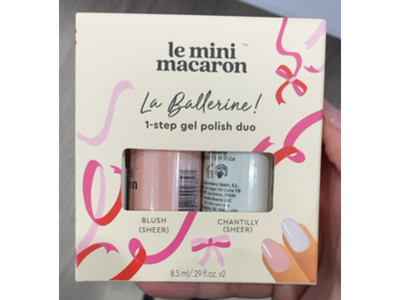 Le Mini Macaron La Ballerine 1-Step Gel Polish Duo, Blush + Chantilly