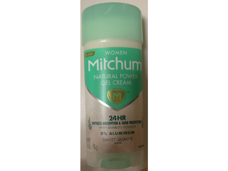 Mitchum Natural Power Gel Cream, Sweet Jasmine, 3.4 oz/96 g