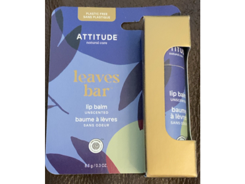Attitude Lip Balm, Leave Bar, 0.3 oz/8.5 g