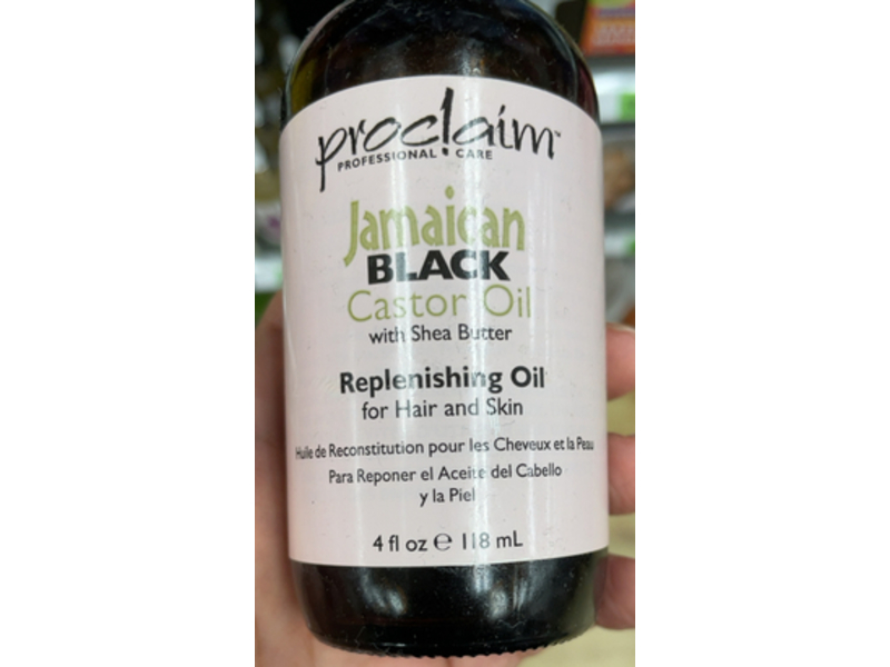 Proclaim Jamaican Black Hair & Skin Replenishing Oil, Castor Oil, Shea butter, 4 fl oz/118 mL