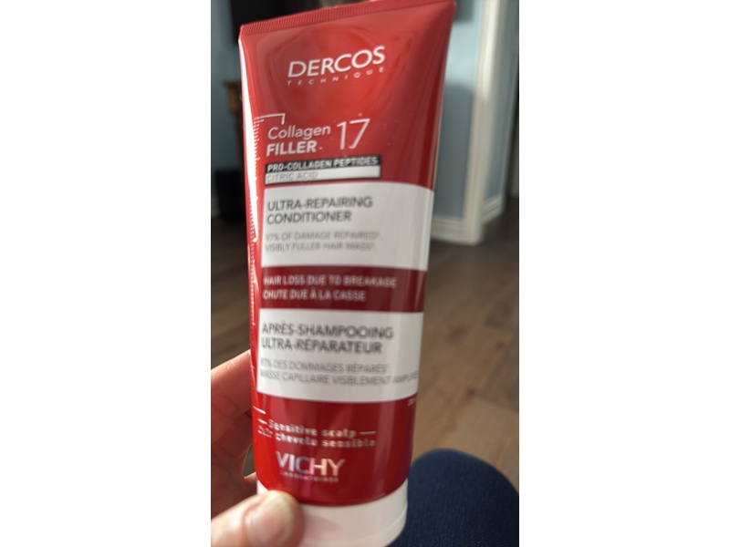 Vichy Laboratoires Dercos Ultra-Repairing Conditioner, Collagen Peptide 17, 200 mL
