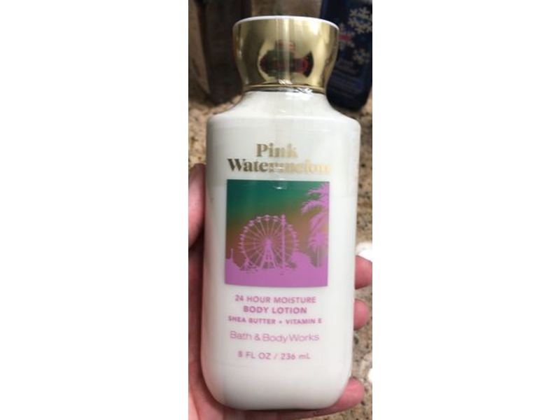 Bath & Body Works 24 Hour Moisture Body Lotion, Pink Watermelon, 8 fl oz/236 mL