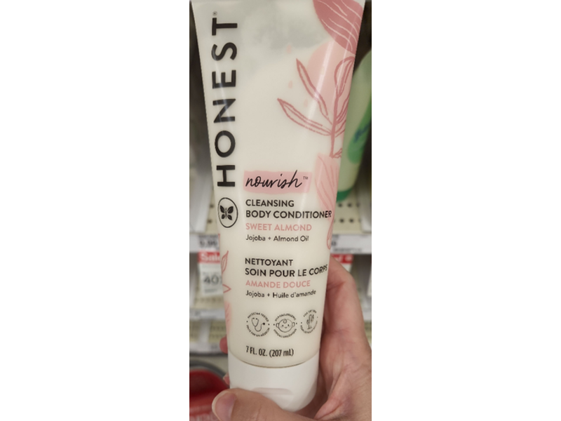 The Honest Company Cleansing Body Conditioner, Sweet Almond, Nourish, 7 fl oz/207 mL