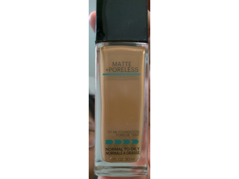 Maybelline New York Fit Me Matte + Poreless Foundation, 332 Golden Caramel, 1 fl oz/30 mL