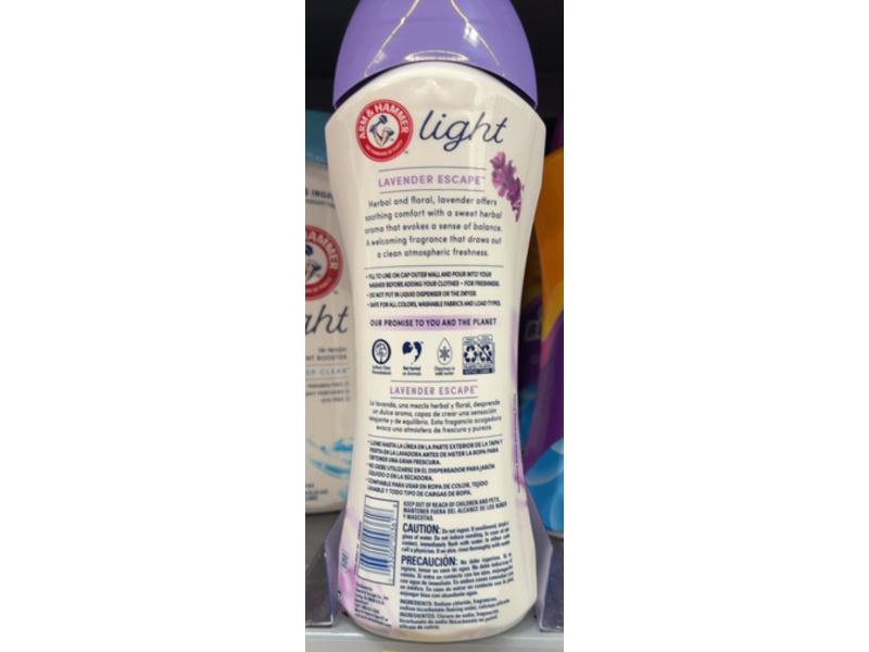 Arm & Hammer Light In-Wash Scent Booster, Lavender Escape, 24 oz/680 g