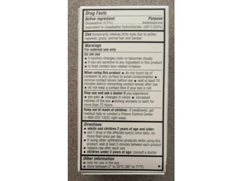 Equate Eye Allergy Itch Relief Solution, 0.085 fl oz/2.5 mL, Pack Of 2