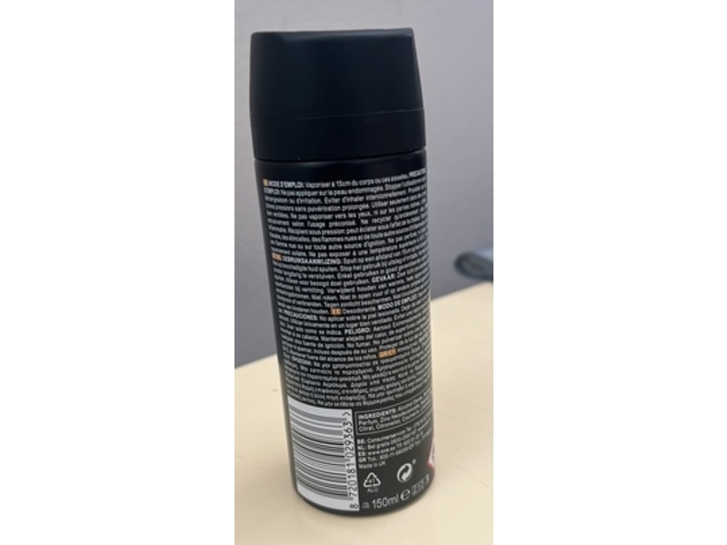 Axe Dark Temptation Deodorant Body Spray, Dark Chocolate Scent, 150 g