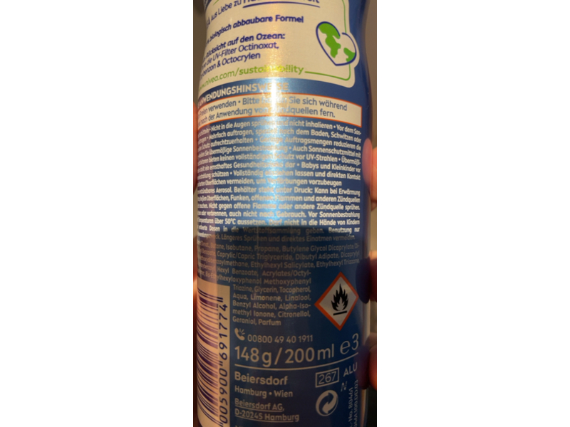 Nivea Sun Uv Dry Protect Sport Spray, SPF 50, 200 mL