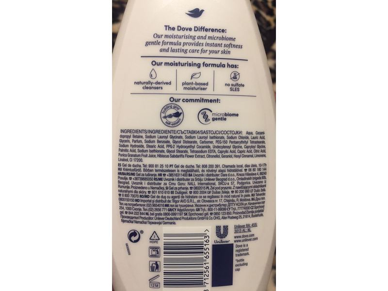 Dove Go Fresh Revive Pomegranate Body Wash 500ml