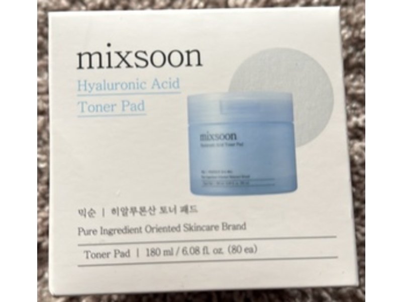 Mixsoon Toner Pad, Hyaluronic Acid, 6.08 fl oz/180 mL