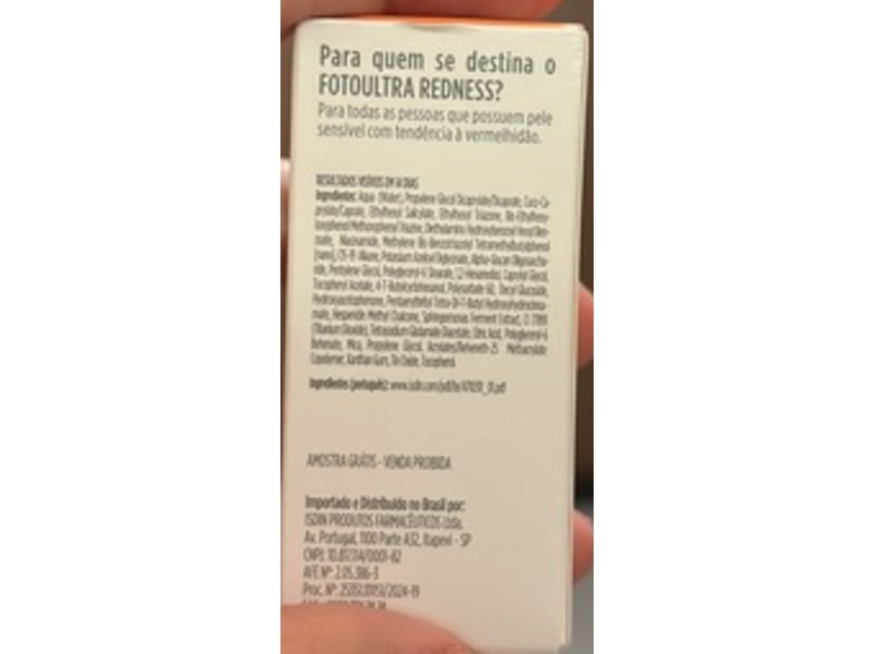 ISDIN FotoUltra Redness Sunscreen, SPF 50, 2 mL