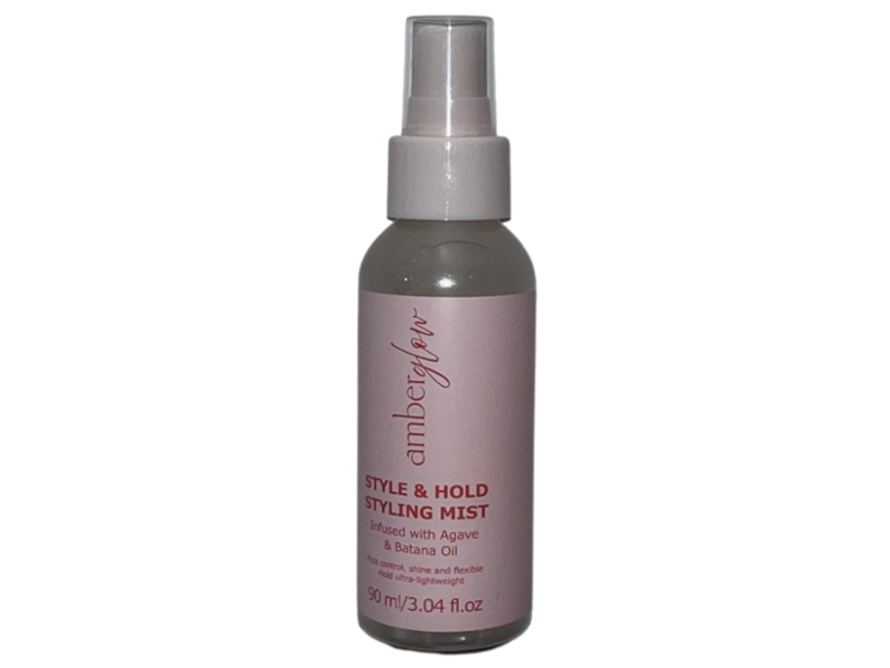 Amber Glow Style & Hold Styling Mist, Agave & Batana Oil, 3.04 fl oz/90 mL