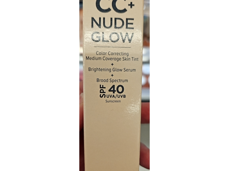 It Cosmetics CC+ Nude Glow Color Correcting Medium Coverage Skin Tint, SPF 40, Neutral Rich, 1.08 fl oz