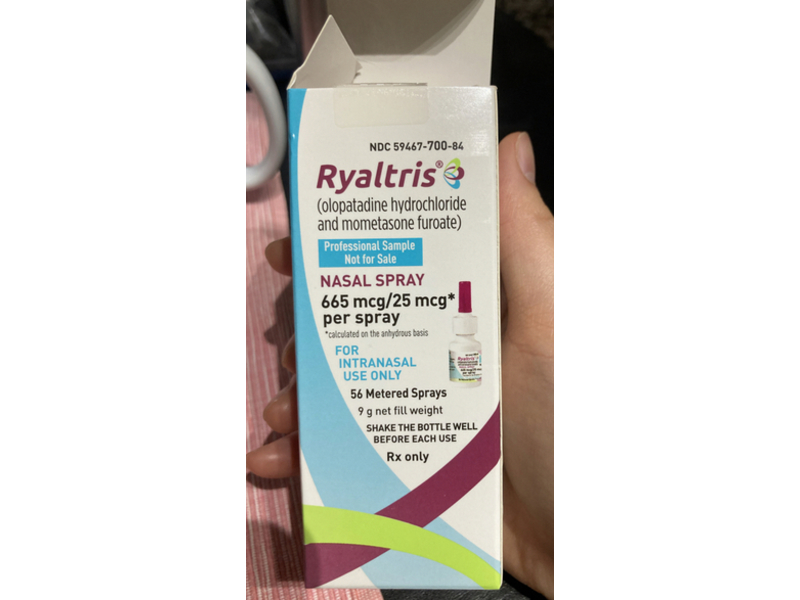 Ryaltris (olopatadine hydrochloride and mometasone furoate) Nasal Spray 665 mch/25 mcg, 9 g,