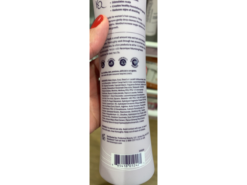 Keranique Volumizing Follicle Strengthening Shampoo, 8 fl oz/240 mL
