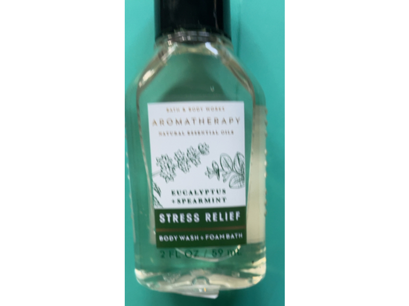 Bath & Body Works Aromatherapy Stress Relief Body Wash + Foam Bath, Eucalyptus Spearmint, 2 fl oz/59 mL, Pack Of 3